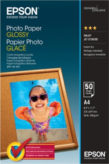 Epson - Photo Paper Glossy - A4 - 50 Fogli - C13S042539 Cancelleria e prodotti per ufficio/Carta blocchi e quaderni/Carta/Carta per fotocopiatrici e stampanti/Carta per fotocopiatrice e multiuso Eurocartuccia - Pavullo, Commerciovirtuoso.it