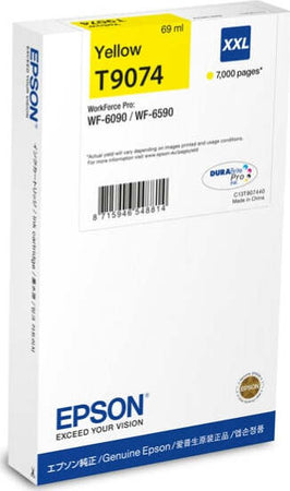Epson - Tanica - Giallo - T9074 - C13T907440 - 69ml Elettronica/Informatica/Stampanti e accessori/Accessori per stampanti a inchiostro e laser/Cartucce d'inchiostro Eurocartuccia - Pavullo, Commerciovirtuoso.it
