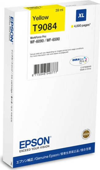 Epson - Tanica - Giallo - T9084 - C13T908440 - 39ml Elettronica/Informatica/Stampanti e accessori/Accessori per stampanti a inchiostro e laser/Cartucce d'inchiostro Eurocartuccia - Pavullo, Commerciovirtuoso.it