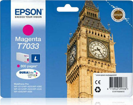 Epson - Tanica - Magenta -T7033 - C13T70334010 - 9 6ml Elettronica/Informatica/Stampanti e accessori/Accessori per stampanti a inchiostro e laser/Cartucce d'inchiostro Eurocartuccia - Pavullo, Commerciovirtuoso.it