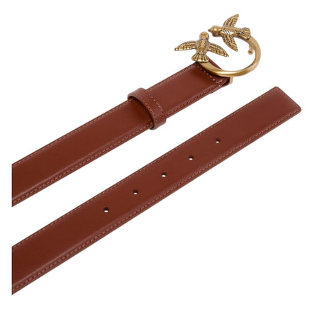 Pinko cinture donna pinko - love berry h3 belt vitello - marrone da donna