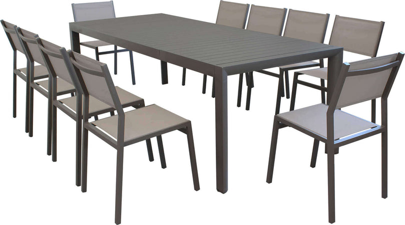 EQUITATUS---set-tavolo-in-alluminio-cm-180/240x100x75-h-con-10-sedute-Taupe-Milani-Home