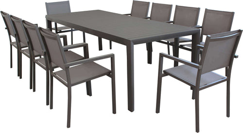 EQUITATUS---set-tavolo-in-alluminio-cm-180/240x100x75-h-con-10-sedute-Taupe-Milani-Home