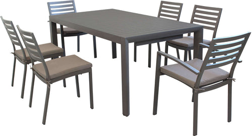 EQUITATUS---set-tavolo-in-alluminio-cm-180/240x100x75-h-con-6-sedute-Taupe-Milani-Home