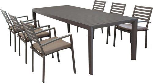 EQUITATUS---set-tavolo-in-alluminio-cm-180/240x100x75-h-con-6-sedute-Taupe-Milani-Home