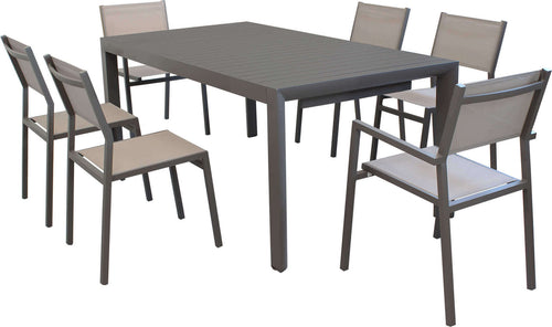 EQUITATUS---set-tavolo-in-alluminio-cm-180/240x100x75-h-con-6-sedute-Taupe-Milani-Home