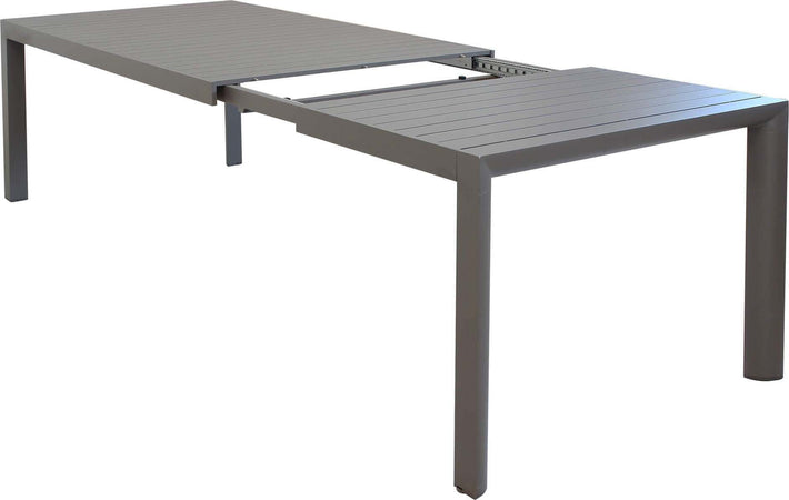 EQUITATUS---set-tavolo-in-alluminio-cm-180/240x100x75-h-con-6-sedute-Taupe-Milani-Home