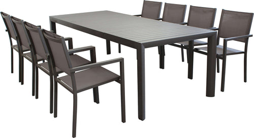 EQUITATUS---set-tavolo-in-alluminio-cm-180/240x100x75-h-con-8-sedute-Taupe-Milani-Home