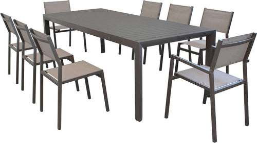 EQUITATUS---set-tavolo-in-alluminio-cm-180/240x100x75-h-con-8-sedute-Taupe-Milani-Home