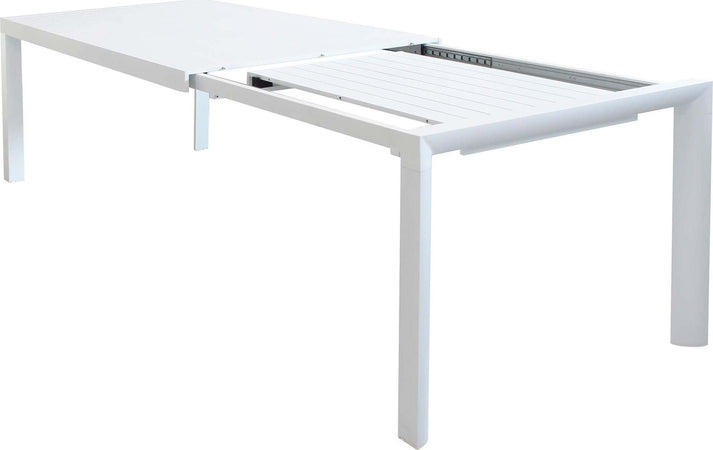 EQUITATUS---tavolo-da-giardino-allungabile-in-alluminio-160/240x100-Bianco-Milani-Home
