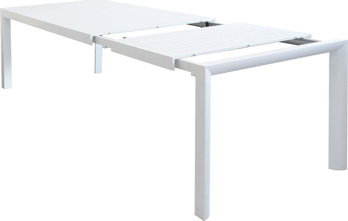 EQUITATUS---tavolo-da-giardino-allungabile-in-alluminio-160/240x100-Bianco-Milani-Home