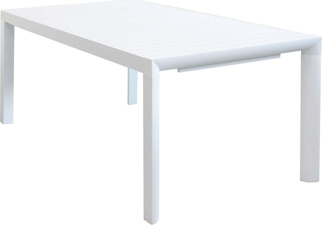 EQUITATUS---tavolo-da-giardino-allungabile-in-alluminio-160/240x100-Bianco-Milani-Home