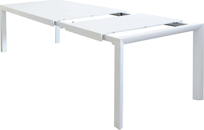EQUITATUS---tavolo-da-giardino-allungabile-in-alluminio-180/240x100-Bianco-Milani-Home