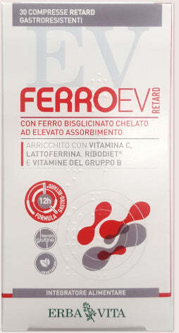 Erba Vita - Ferro Ev 30 Compresse Integratore Alimentare