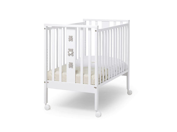 Lettino Co-Sleeping Erbesi MINI Molly Bianco Tortora + Rivestimento Tessile