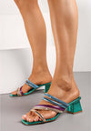 Erika - Sandali stringati con tacco quadrato
