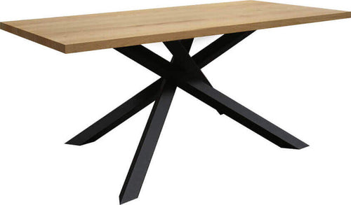 ERIS---tavolo-da-pranzo-cm-90-x-180-NERO-x-76-h-Quercia-Chiaro-Milani-Home