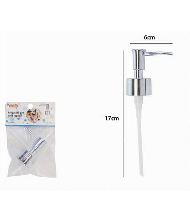 Erogatore Dosa Sapone Liquido Dispenser Pompa Ricambio Argento Universale 79817