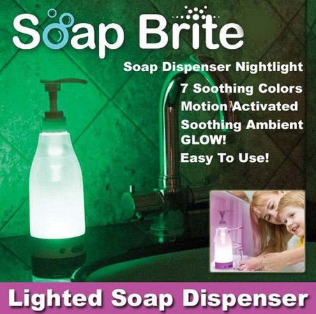 Erogatore Sapone Bottiglia Mani Soap Brite Sensore Dispenser Notturna Led Luce Dispenser Sapone Trade Shop italia - Napoli, Commerciovirtuoso.it