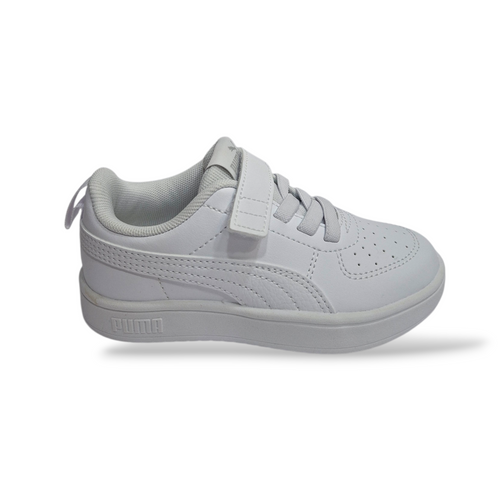 Puma Rickie Sneakers Bambino Bianco – Stile Basket con Velcro | Taglie 28-35