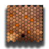 TOP! Piastrella autoadesiva in vero alluminio serigrafato con inserti in Acciaio 30x30cm (sp. 3mm) color BRONZO - Eternal Parquet