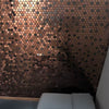 TOP! Piastrella autoadesiva in vero alluminio serigrafato con inserti in Acciaio 30x30cm (sp. 3mm) color BRONZO - Eternal Parquet