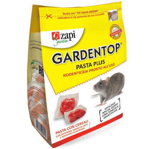 Esca topicida Garden top pasta Plus bocconi per topi, ratti e arvicole veleno rodenticida 1,5 kg