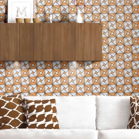 Piastrelle 3D Autoadesive in PET acustiche e isolanti 30x30cm (4mm spessore) TRIANGOLI ORO - Eternal Parquet