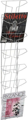 Espositore da parete - metallo - 7 tasche A4 - Alba Cancelleria e prodotti per ufficio/Archivio ufficio e accessori per scrivania/Accessori da scrivania e archiviazione/Portabrochure Eurocartuccia - Pavullo, Commerciovirtuoso.it