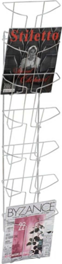 Espositore da parete - metallo - 7 tasche A4 - Alba Cancelleria e prodotti per ufficio/Archivio ufficio e accessori per scrivania/Accessori da scrivania e archiviazione/Portabrochure Eurocartuccia - Pavullo, Commerciovirtuoso.it