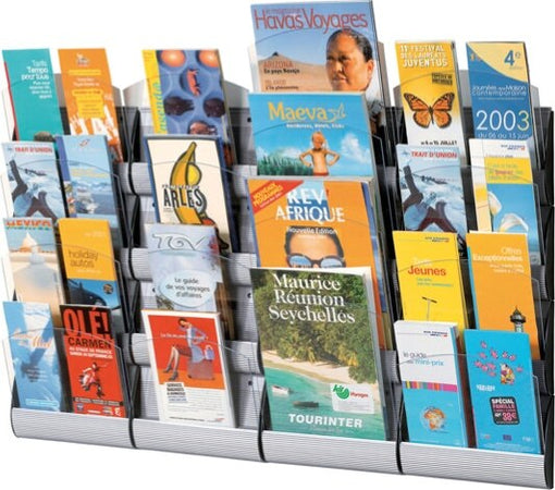 Espositore da parete Maxi System - 4 tasche A4 - Paperflow Cancelleria e prodotti per ufficio/Archivio ufficio e accessori per scrivania/Accessori da scrivania e archiviazione/Portabrochure Eurocartuccia - Pavullo, Commerciovirtuoso.it