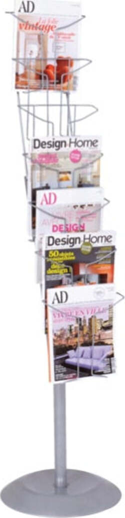 Espositore da terra - metallo - 7 tasche A4 - Alba Cancelleria e prodotti per ufficio/Archivio ufficio e accessori per scrivania/Accessori da scrivania e archiviazione/Portabrochure Eurocartuccia - Pavullo, Commerciovirtuoso.it