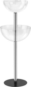 Espositore da terra con 2 semisfere contenitori - D 50 cm - D 40 cm - altezza 116 cm - Tecnostyl Cancelleria e prodotti per ufficio/Archivio ufficio e accessori per scrivania/Accessori da scrivania e archiviazione/Portabrochure Eurocartuccia - Pavullo, Commerciovirtuoso.it