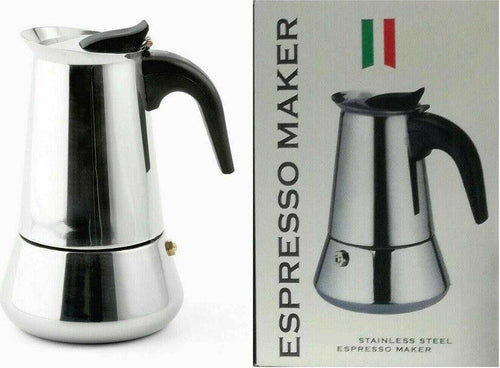 Espresso Maker Caffettiera Moka Macchinetta Caff? 2 Tazze Acciaio Inox Casa e cucina/Tè e caffè/Moke e caffettiere Trade Shop italia - Napoli, Commerciovirtuoso.it