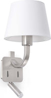 ESSENTIAL Lampada da parete nichel opaco con lettore LED Illuminazione/Illuminazione per interni/Illuminazioni per pareti/Applique Led Mall Home - Napoli, Commerciovirtuoso.it