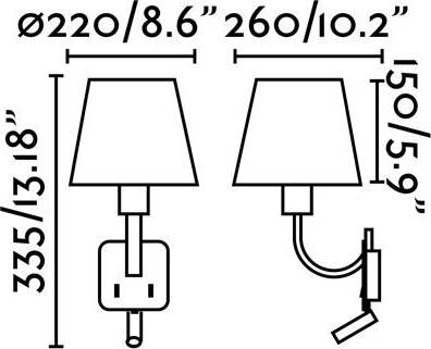 ESSENTIAL Lampada da parete nichel opaco con lettore LED Illuminazione/Illuminazione per interni/Illuminazioni per pareti/Applique Led Mall Home - Napoli, Commerciovirtuoso.it