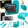 Essential Pack per Nintendo Switch Lite Custodia Cuffie Cavo USB Vetro protettivo Porta Cartucce Penna
