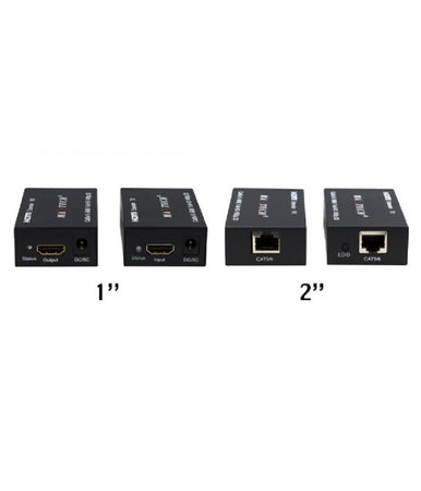 Estensore Hdmi Amplificatore Segnale Video 1080p Rj45 Cat5e Cat6 60mt Maxtech Ext-hdl01