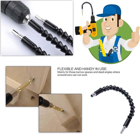 ESTENSORE TRAPANO CACCIAVITE AD ANGOLO 90° SNAKE BIT FLESSIBILE PROLUNGA 2 PZ Fai da te/Utensili elettrici e a mano/Accessori per utensili elettrici/Accessori per trapani/Mandrini Trade Shop italia - Napoli, Commerciovirtuoso.it