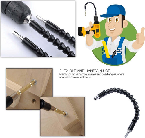 ESTENSORE TRAPANO CACCIAVITE AD ANGOLO 90° SNAKE BIT FLESSIBILE PROLUNGA 2 PZ Fai da te/Utensili elettrici e a mano/Accessori per utensili elettrici/Accessori per trapani/Mandrini Trade Shop italia - Napoli, Commerciovirtuoso.it