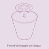 Vaso tondo Estoril con riserva d'acqua da esterno e giardino fiori e piante