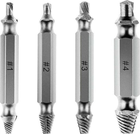 Estrattore-A-Vite-Punta-Conica-Rimozione-Bulloni-Spezzati-Punte-Kit-4-Estrattori-Tools