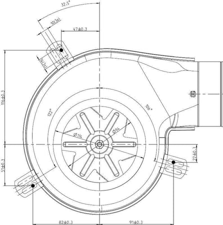 Estrattore, aspiratore fumi EBM G2E152/0020-3030LH-609 Karmek one14706009