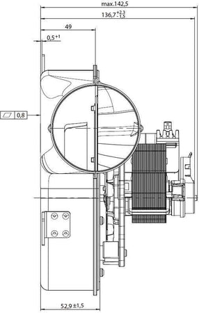 Estrattore, aspiratore fumi EBM G2E152/0020-3030LH-609 Karmek one14706009