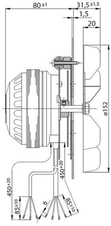 Estrattore Ebm R2e150-An91 Con Encoder 32W Ventola 150Mm