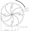 Estrattore Fandis Vfc2g23 Con Ventola H. 25Mm 23/27W Per Stufe Edilkamin Modello Soleil Karnek Ravelli Puros 14706007