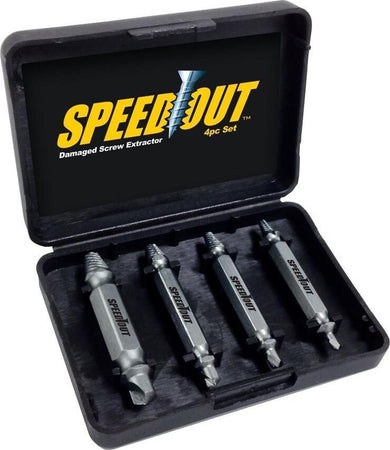 Estrattore Per Viti Consumate Sbanate Con Cofanetto Confezione Da 4pz Speedout Trapano Fai da te/Utensili elettrici e a mano/Accessori per utensili elettrici/Accessori per trapani/Mandrini Trade Shop italia - Napoli, Commerciovirtuoso.it