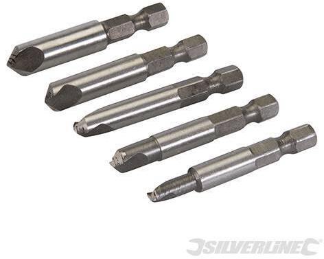 Estrattori per rimuovere viti rotte danneggiate per trapano Silverline 5 pz