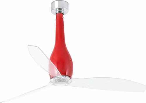 ETERFAN M Ventilatore da soffitto rosso brillante/trasparente con motore DC Fai da te/Prodotti per la costruzione/Riscaldamento e raffreddamento/Sistemi mobili di climatizzazione/Ventilatori/Ventilatori da soffitto Led Mall Home - Napoli, Commerciovirtuoso.it