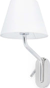 ETERNA Lampada da parete con lettore destra chrome/bianca Illuminazione/Illuminazione per interni/Illuminazioni per pareti/Applique Led Mall Home - Napoli, Commerciovirtuoso.it